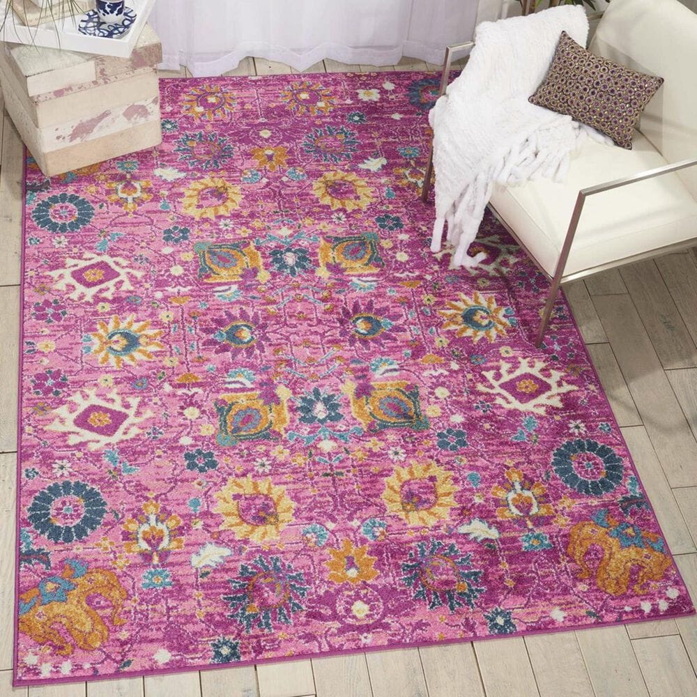 Nourison Passion PSN01 3"9" x 5"9" Fuchsia Area Rug, , large