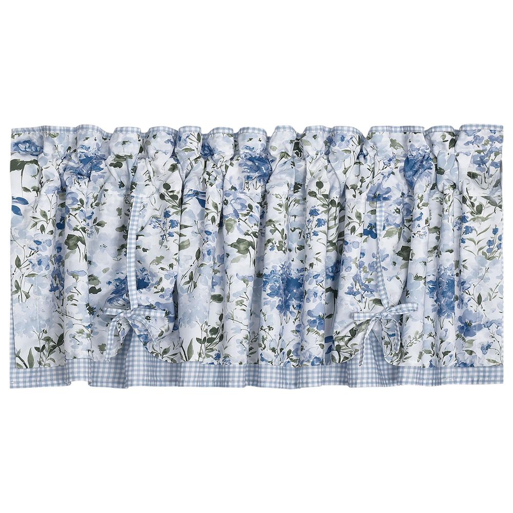 J. Queen New York Kourtney 72" x 18" Tie-Up Window Valance in Blue and Green, , large