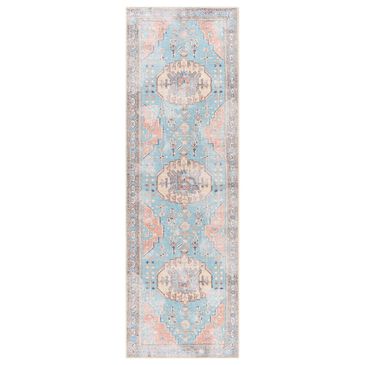 Surya Amelie 2"7" x 7"10" Aqua, Charcoal, Gray, Camel, Saffron, Orange and Taupe Runner, , large