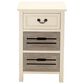 Maple and Jade 3-Drawer Side Table in White and Taupe, , large