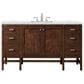 James Martin Vanities Addison 60" Single Bathroom Vanity in Mid Century Acacia with 3 cm Ethereal Noctis Quartz Top and Rectangular Sink, , large
