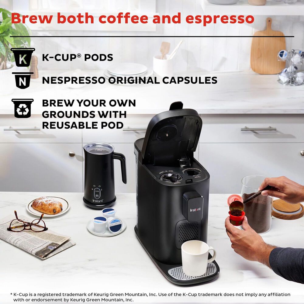 Instant Brands Instant Pod Dual Pod Plus Coffee Maker in Black