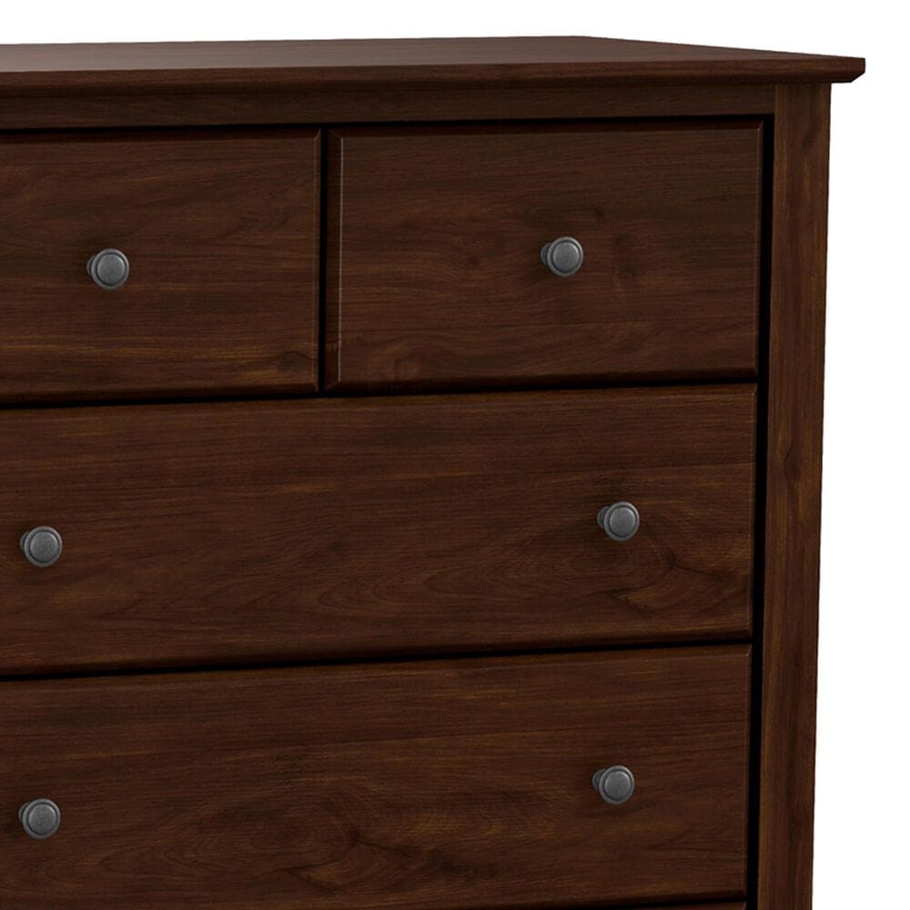 Archbold Furniture Shaker Dresser and Mirror in Brown Mahogany, , large