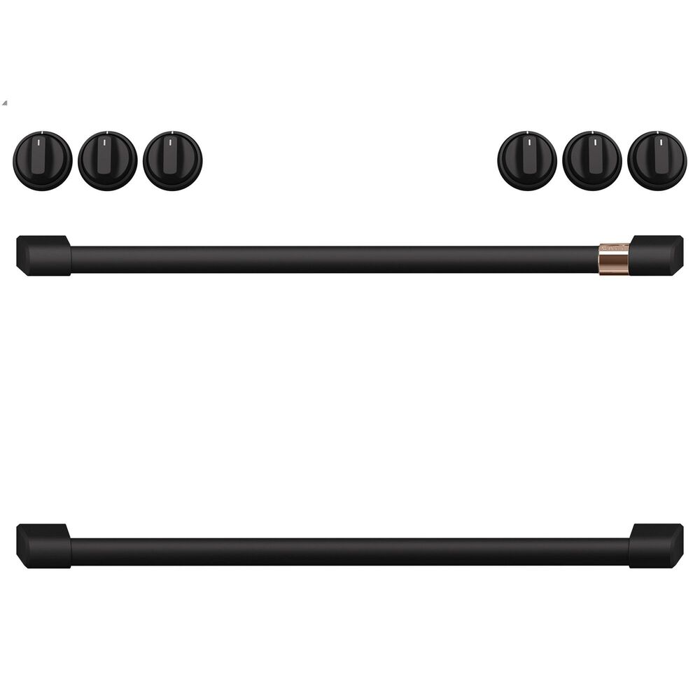 Cafe Handle and Knob Kit for Range in Flat Black, , large
