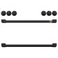 Cafe Handle and Knob Kit for Range in Flat Black, , large