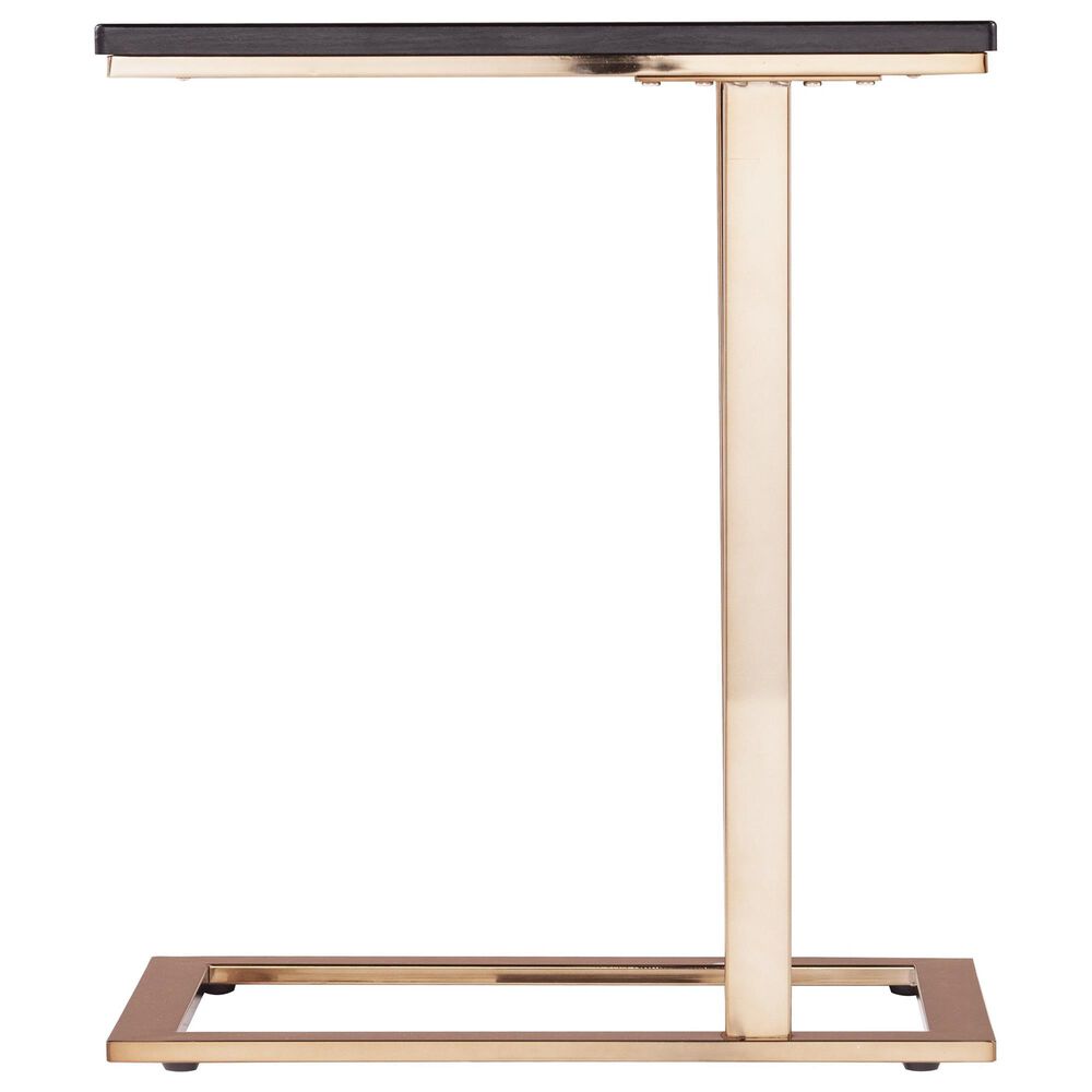 Southern Enterprises Rindland C-Table in Black and Champagne, , large