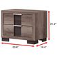 Crown Mark Rangley 2-Drawer Nightstand in Grey and Black, , large