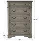 Ashley Lodenbay 5 Drawer Chest in Antiqued Gray and Walnut Brown, , large