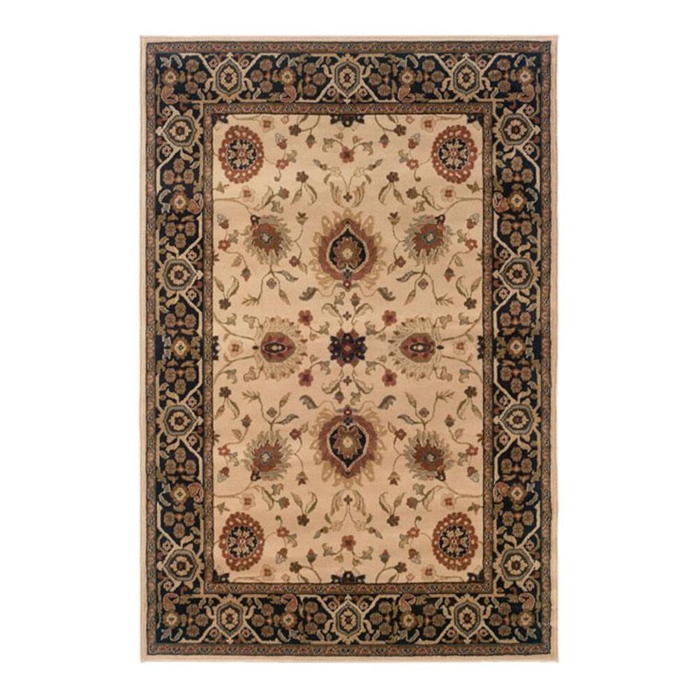 Oriental Weavers Hudson 1338C 6'7" x 9'6" Beige/Black Area Rug, , large