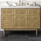 James Martin Vanities Laurent 48" Single Bathroom Vanity in Light Natural Oak with 3 cm Ethereal Noctis Quartz Top and Rectangular Sink, , large