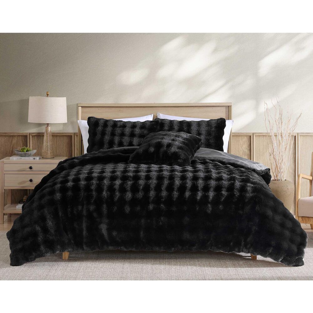 Hallmart Collectibles Bubble 4-Piece Queen Comforter Set in Black, , large