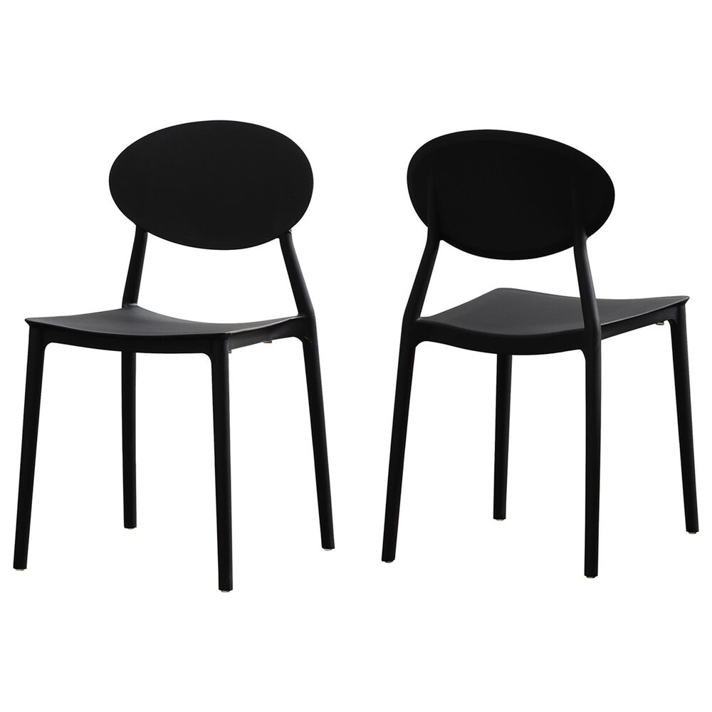 Noble House Gleneagle Patio Chair in Black (Set of 2), , large