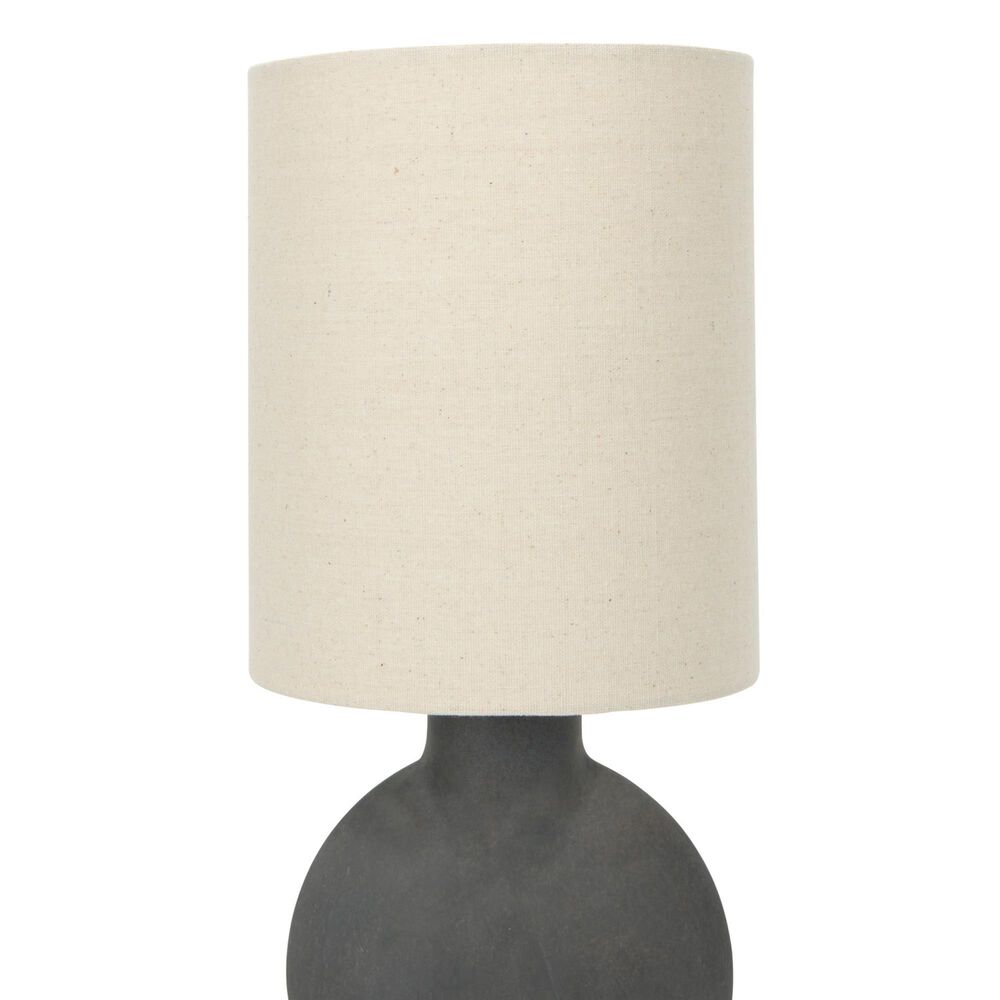 Creative Coop Amara Sculptural Terracotta Table Lamp in Matte Black, , large
