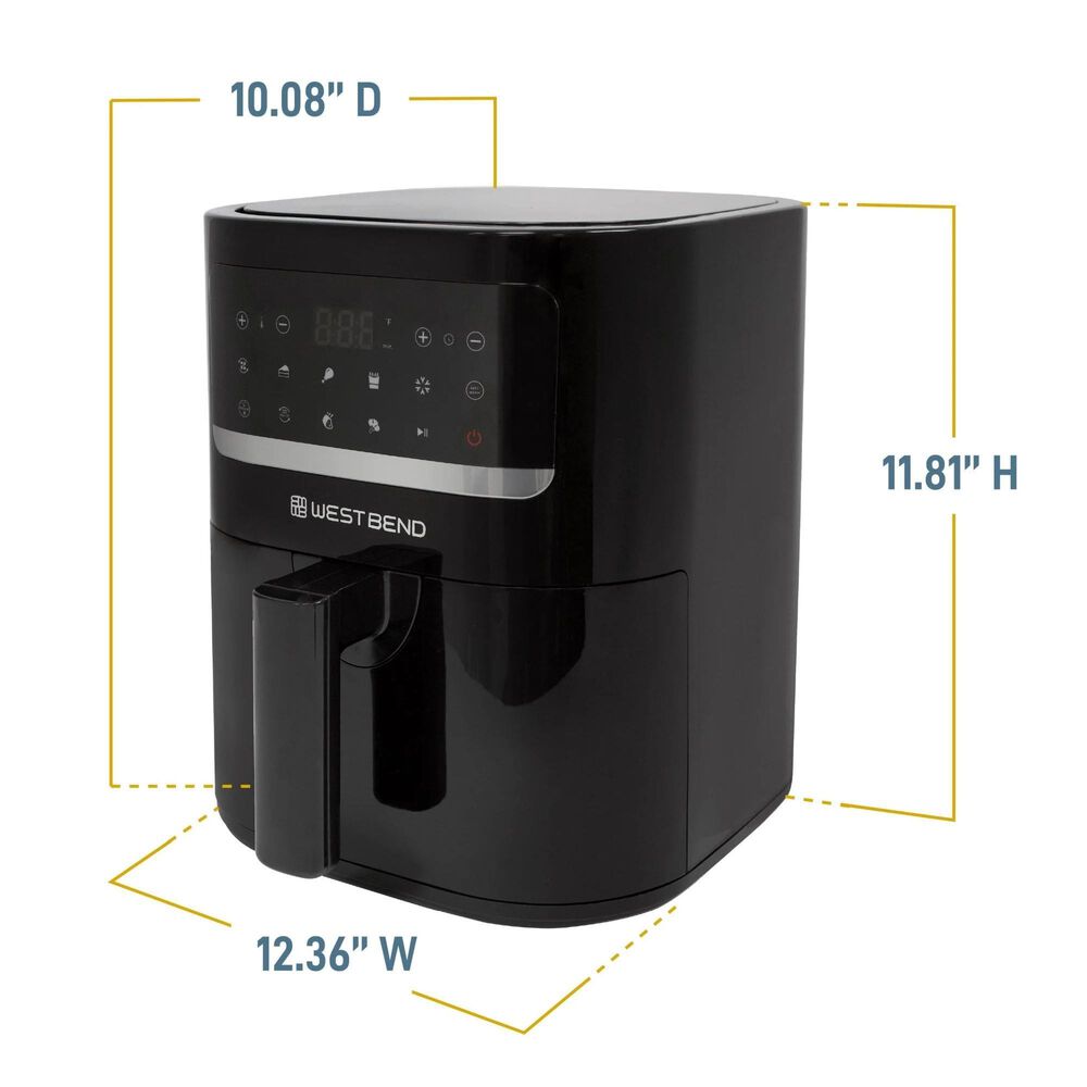 West Bend 5 Qt. Air Fryer with 10 Presets in Black, , large