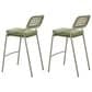 Zuo Modern Rio Patio Barstool in Green (Set of 2), , large