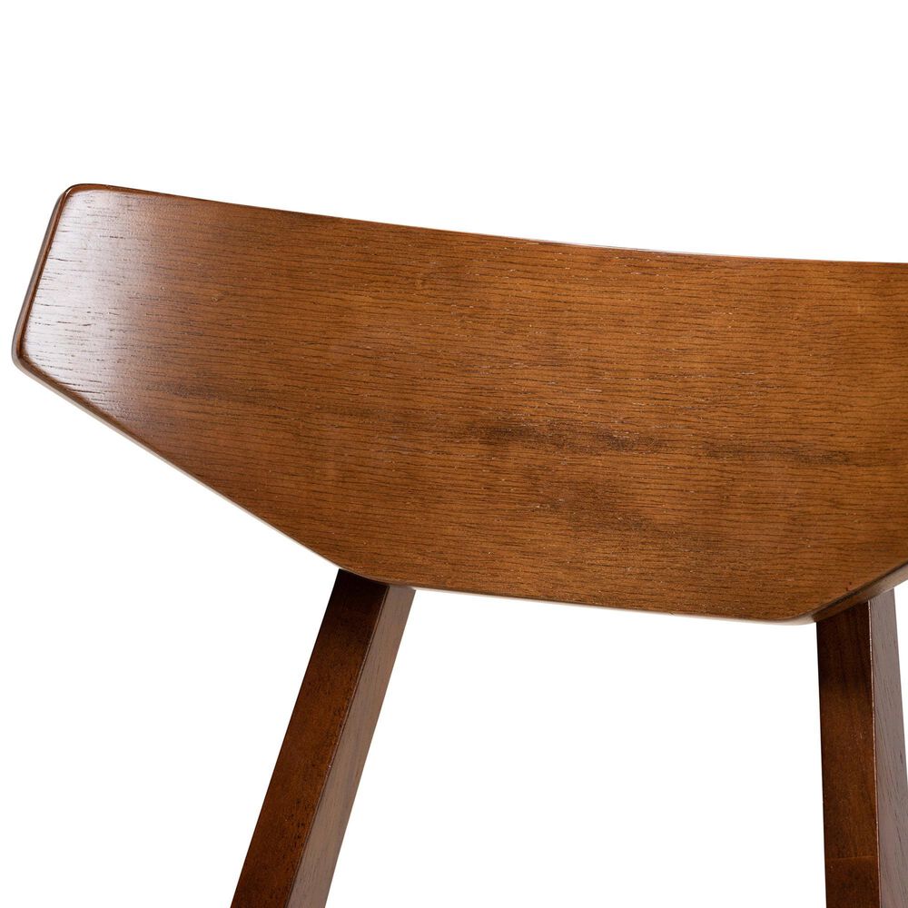 Baxton Studio Danica Side Chair with Light Beige Cushion in Walnut Brown (Set of 4), , large