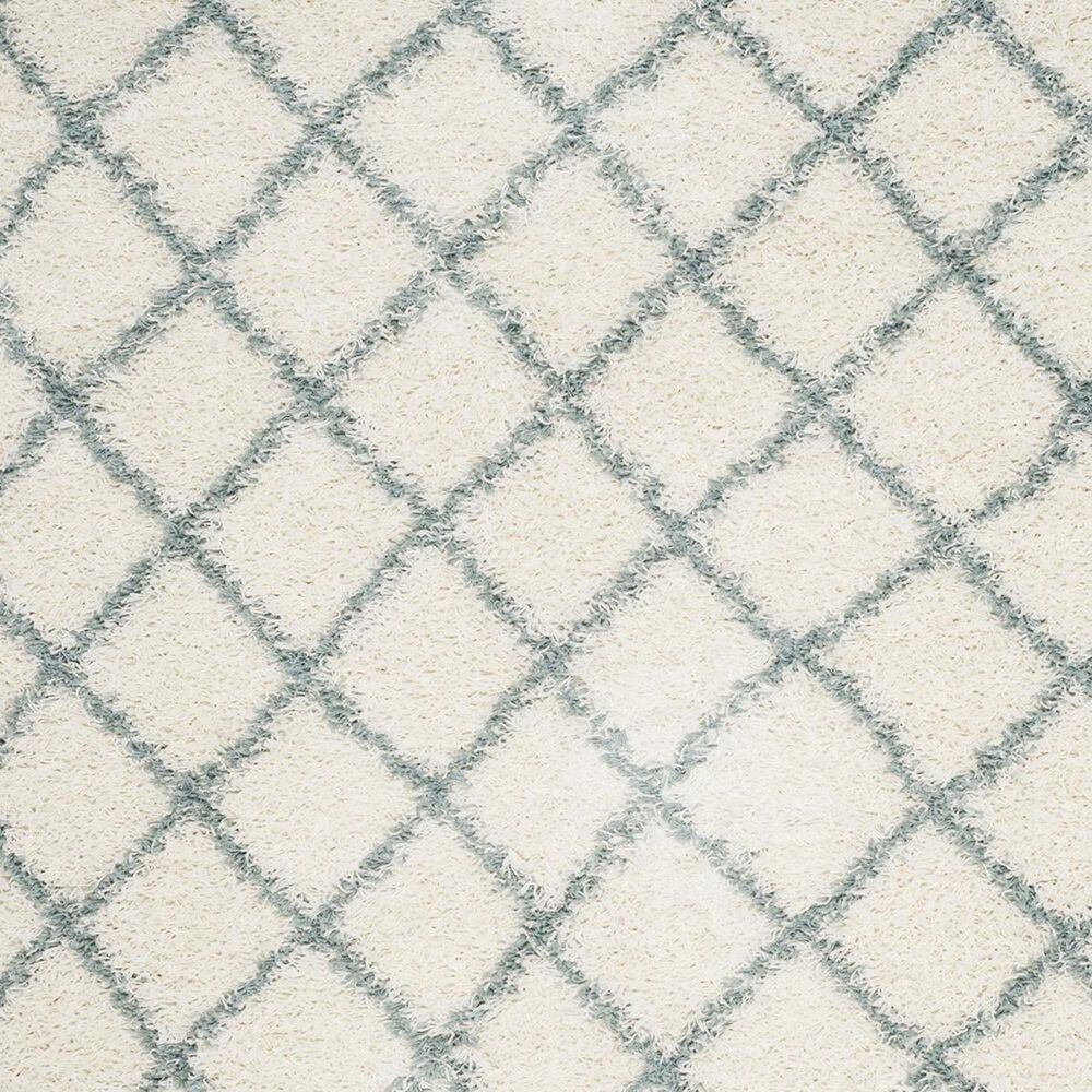 Safavieh Dallas Shag SGD258J-5 5&#39;1&quot; x 7&#39;6&quot; Ivory/Seafoam Area Rug, , large