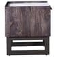 Moe"s Home Collection Paloma 1-Drawer Nightstand in Charcoal Grey and White, , large