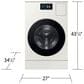 Samsung Bespoke Bespoke 5.3 Cu. Ft. Front Load AI All-in-One Vented Washer and Electric Dryer Combo in Ivory, , large