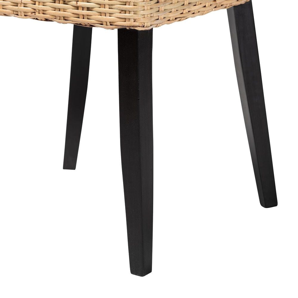 Baxton Studio Dermot Side Chair in Dark Brown and Natural Brown (Set of 2), , large