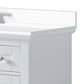 Lexora Home Dukes 84" Double Bathroom Vanity in White with 2 cm White Quartz Top and Rectangular Sinks, , large
