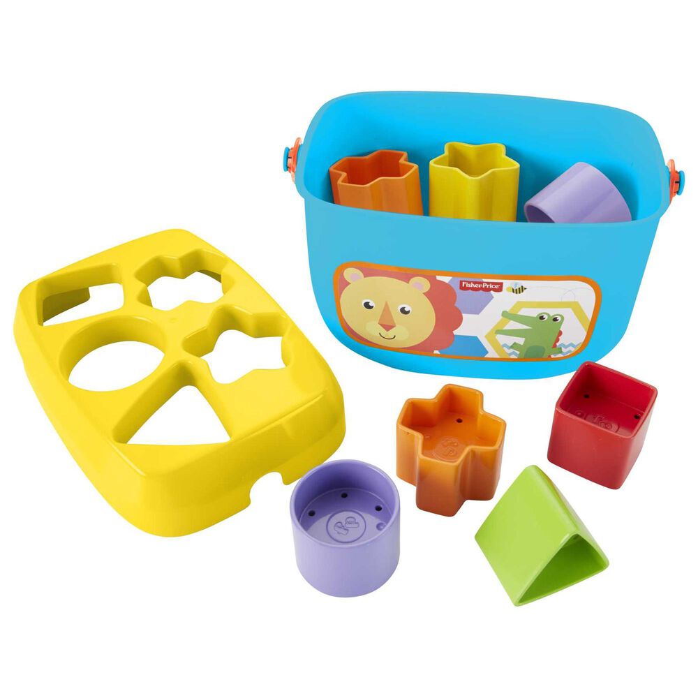 Fisher Price Baby&#39;s First Blocks Shape Sorting Toy with Storage Bucket in Multicolor, , large