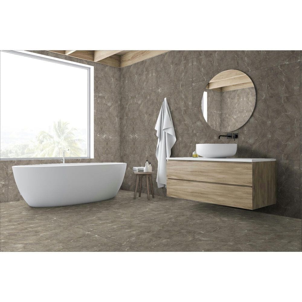 Emser Savino Ecru 24" x 47" Polished Porcelain Tile, , large