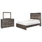 Ashley Drystan 3-Piece Queen Panel Bedroom Set in Brown Rustic, Burnt Orange and Teal, , large