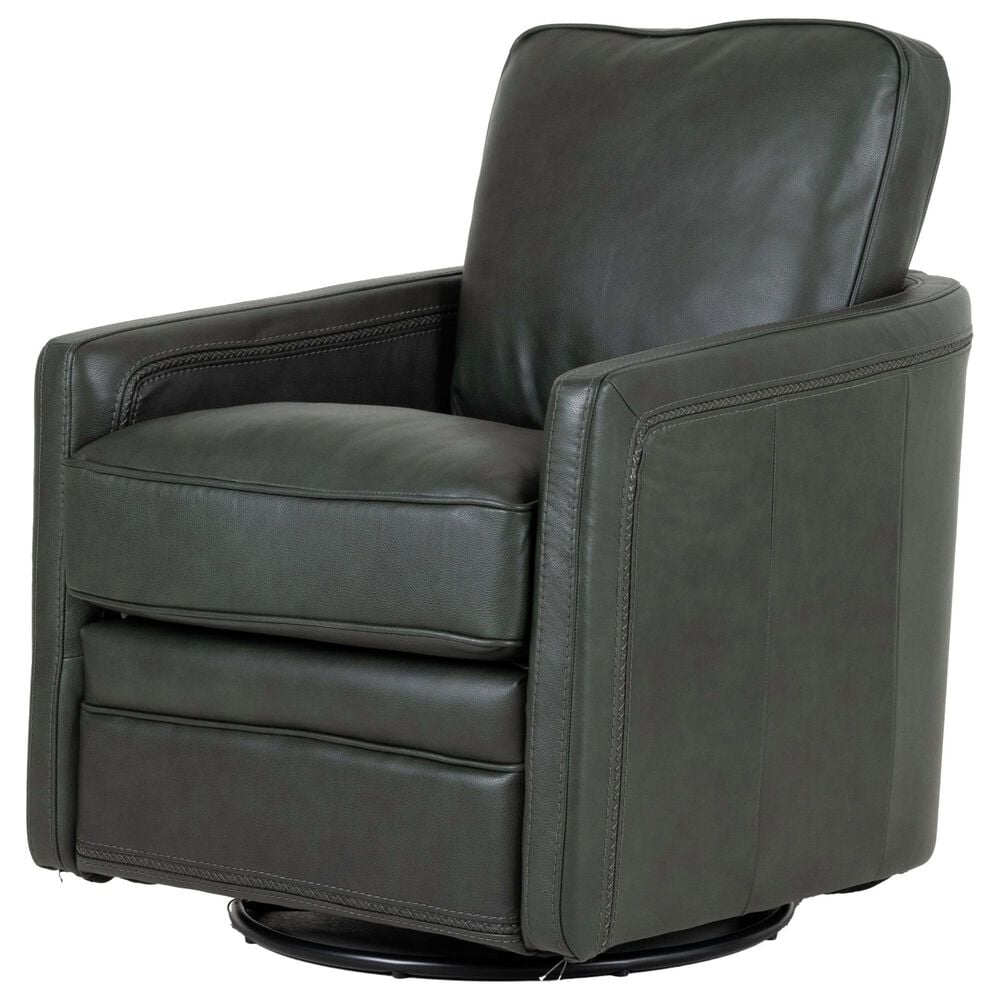 Italiano Furniture Turner Swivel Glider Chair in Forest Green, , large