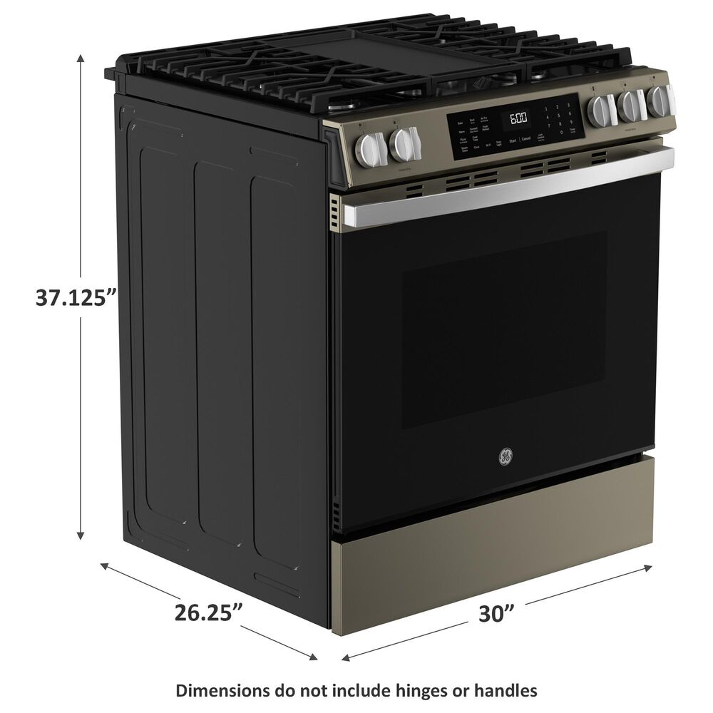 GE Appliances 30&quot; Slide-In Front-Control Convection Gas Range in Fingerprint Resistant Slate, , large