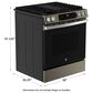 GE Appliances 30" Slide-In Front-Control Convection Gas Range in Fingerprint Resistant Slate, , large
