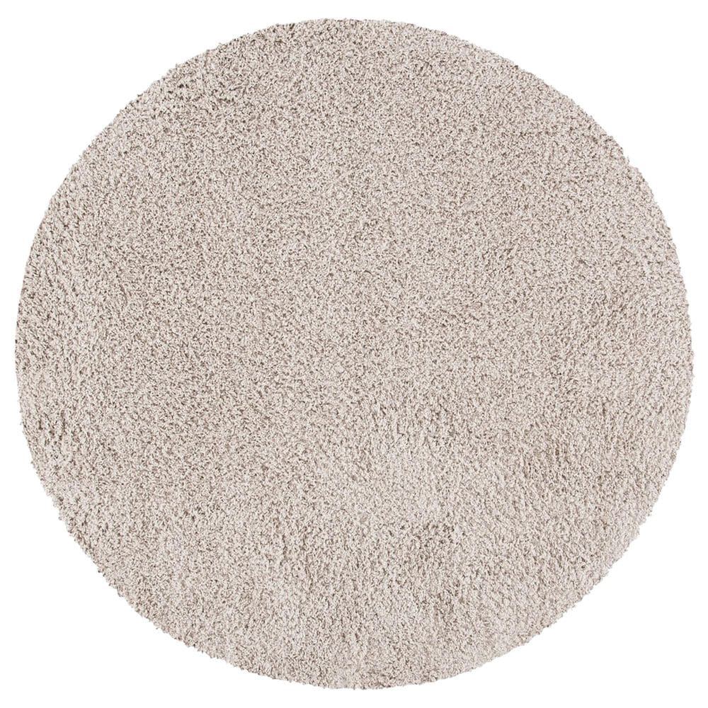 Safavieh Venus Shag 5"3" Round Taupe Area Rug, , large