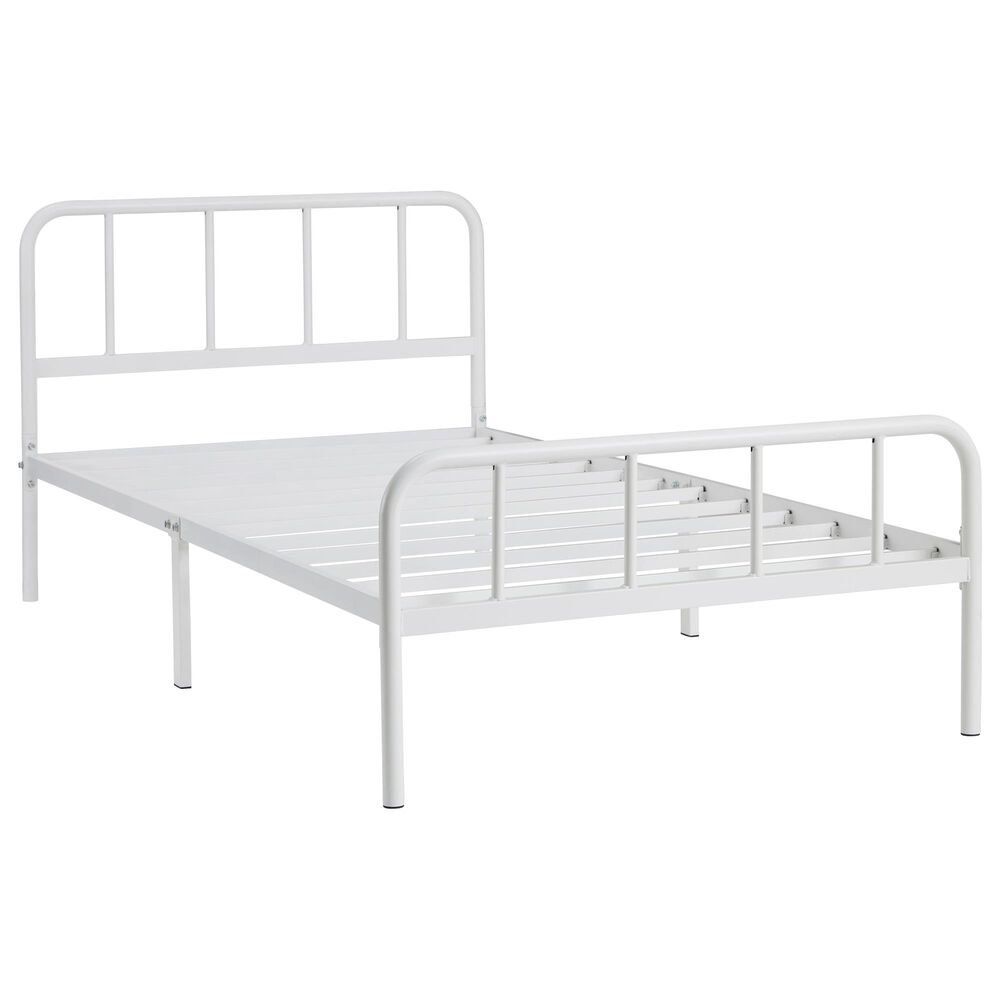 Signature Design by Ashley Trentlore Twin Platform Bed in White, , large