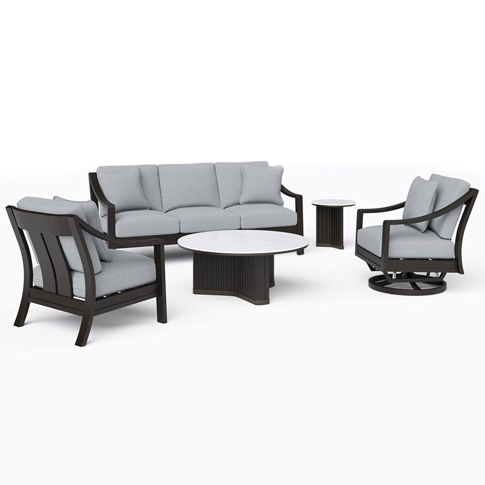 Agio Covina 5-Piece Patio Deep Seating Conversation Set in July Oyster, , large