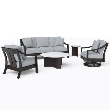 Agio Covina 5-Piece Patio Deep Seating Conversation Set in July Oyster, , large