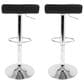 Lumisource Ale Swivel Adjustable Barstool with Black Seat in Chrome (Set of 2), , large