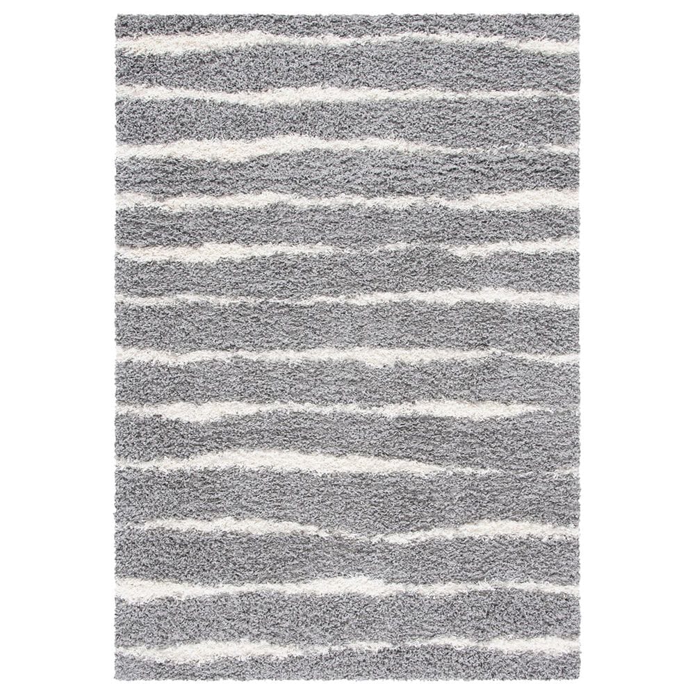 Safavieh Venus Shag VNS603J 2"7" x 5" Grey and Ivory Area Rug, , large