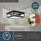 Vaxcel Kinzie 2-Light Outdoor Flush Mount in Textured Black, , large