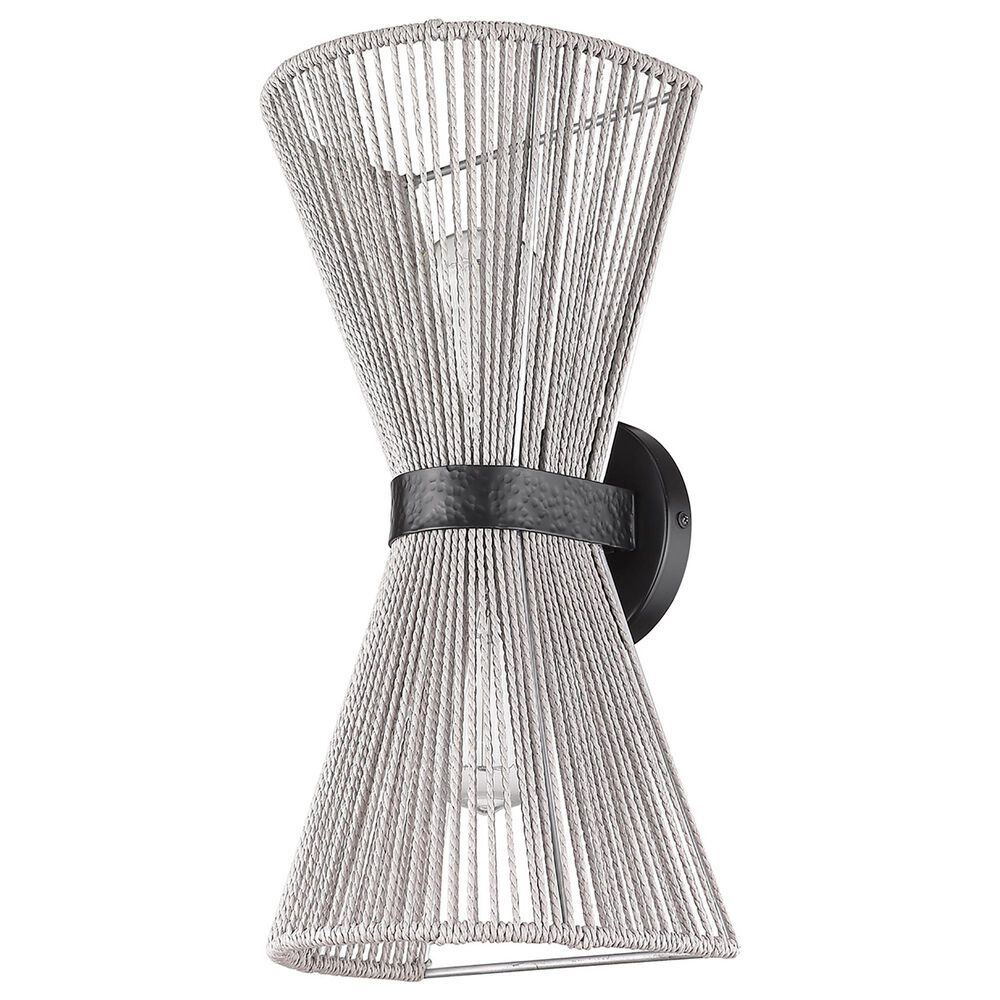 Golden Lighting Avon 2-Light Wall Sconce in Matte Black, , large