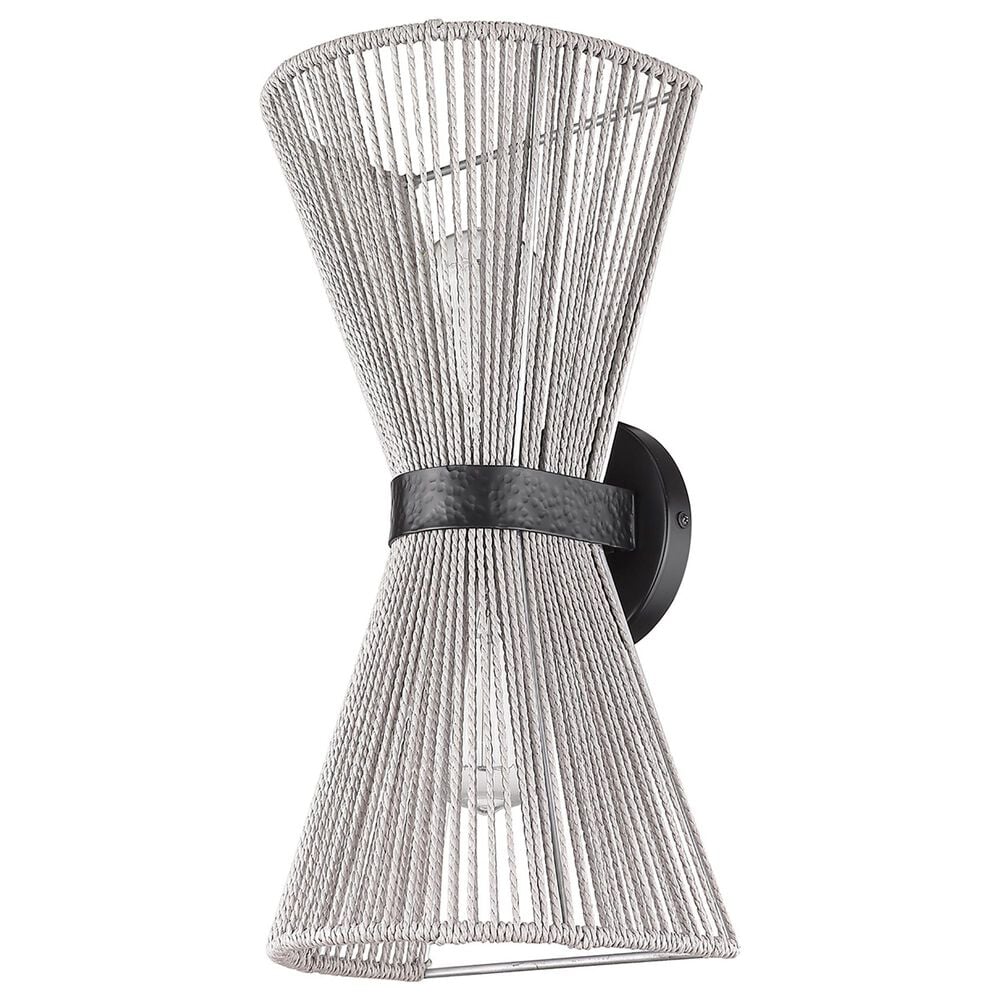Golden Lighting Avon 2-Light Wall Sconce in Matte Black, , large