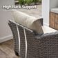 HOMLUX 5-Piece Outdoor Wicker Patio Furniture Set in Beige, , large