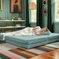 Jaxx Zipline 3-Piece Stationary Convertible Sleeper Sofa in Caribbean Velvet, , large