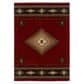 Oriental Weavers Hudson 087K 7"8"" x 10"10"" Red Area Rug, , large