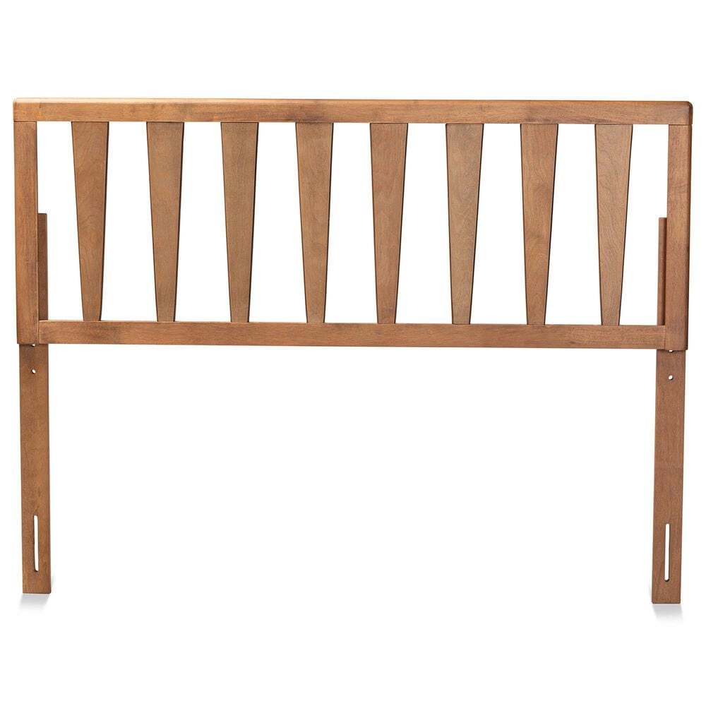 Baxton Studio Duncan King Slat Headboard in Ash Walnut, , large
