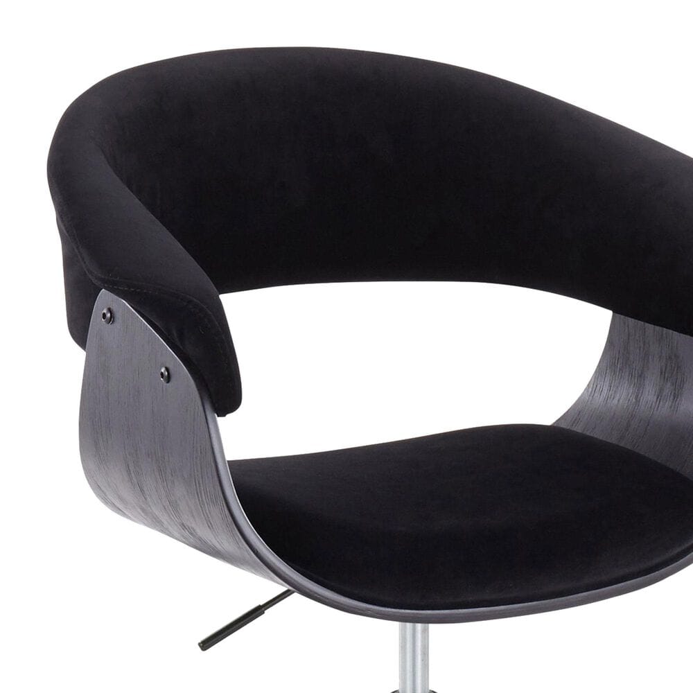 Lumisource Vintage Mod Office Chair in Black, , large
