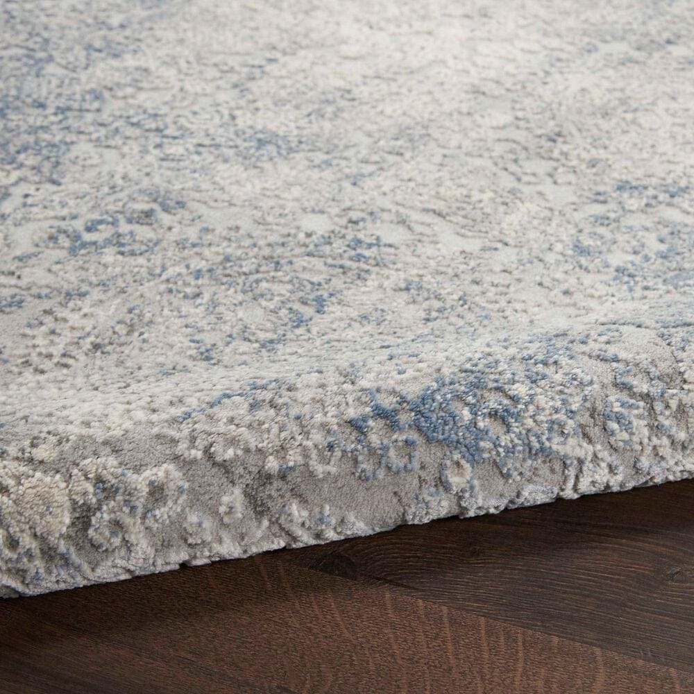 Nourison Rustic Textures Ivory and Light Blue 6&#39; x 9&#39; Area Rug, , large