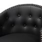 Baxton Studio Theron Swivel Counter Stool with Black Cushion in Espresso Brown (Set of 2), , large