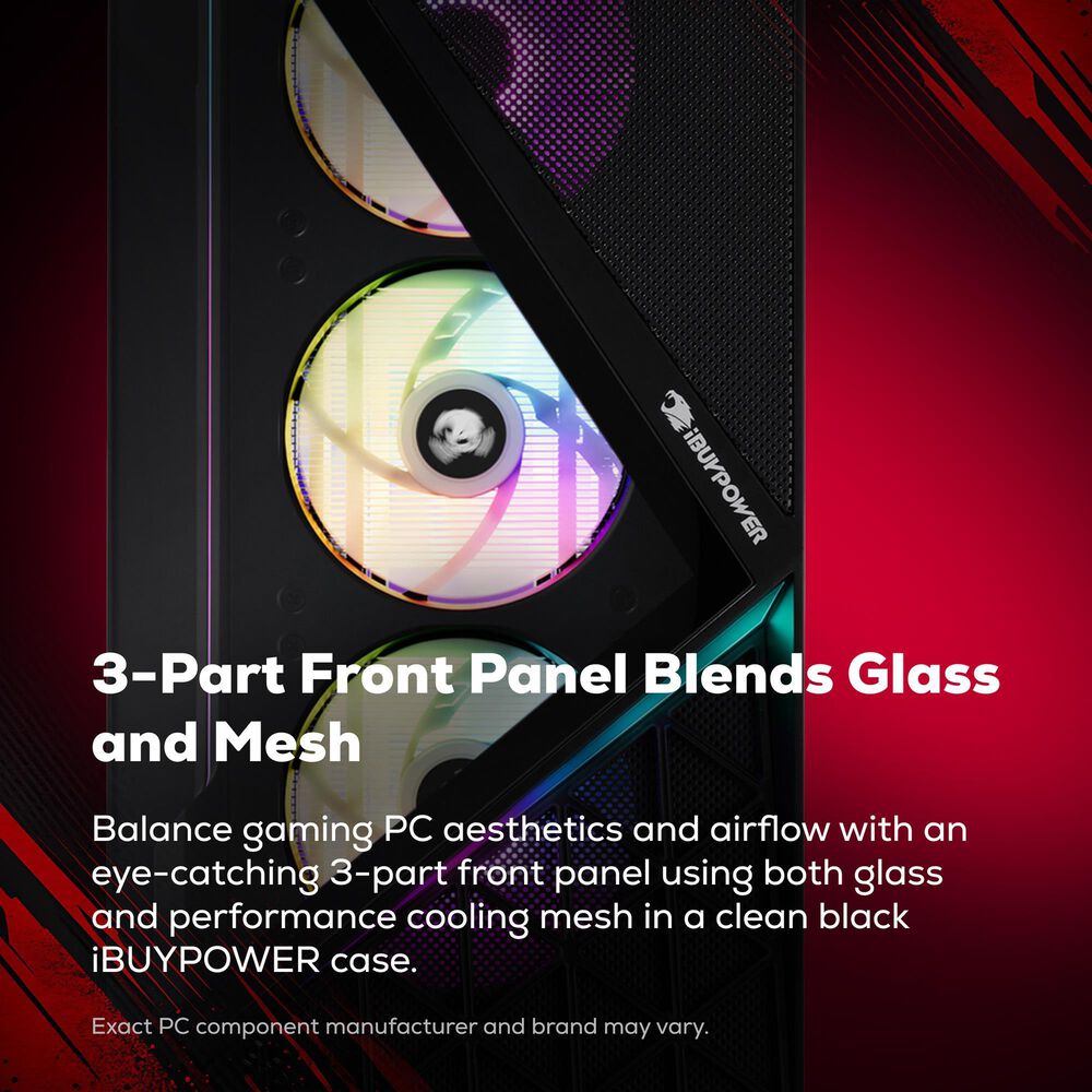 iBUYPOWER Slate Gaming PC Desktop | AMD Ryzen 7 8700F - 16GB RAM - AMD Radeon RX 7700 XT Graphic - 1TB SSD in Black, , large