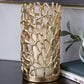 Maple and Jade 10" Decorative Coral Indoor/Outdoor Candle Lantern in Satin Gold, , large