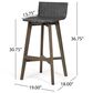 Noble House La Brea Patio Barstool in Gray (Set of 4), , large